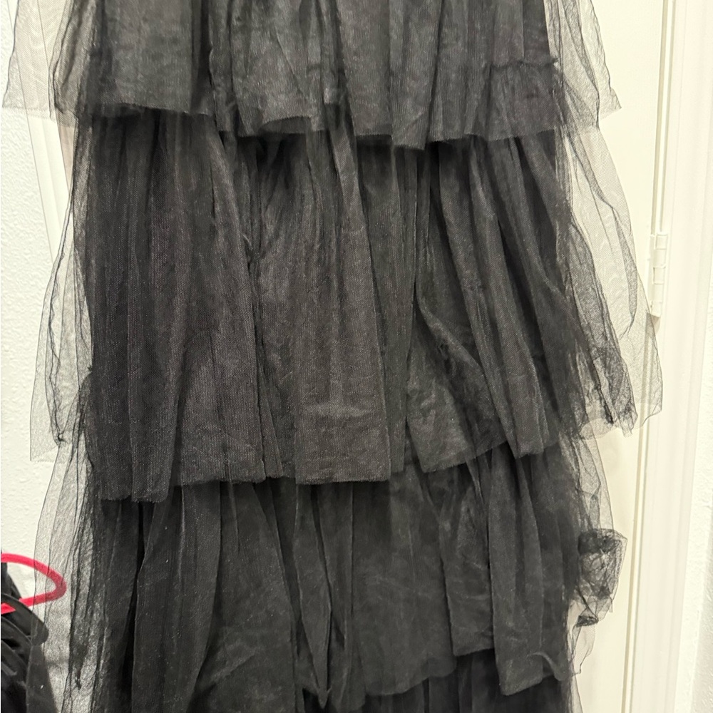 Black Ruffled Maxi Dress - Picture 5 of 6